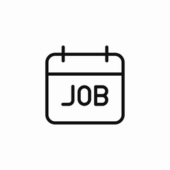 calendar with job icon sign vector