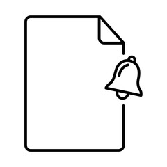 Document with notification bell icon alert
