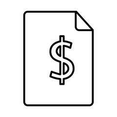 Document with dollar sign icon