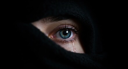 Fototapeta premium Veiled Sorrow, Glimmering Tear