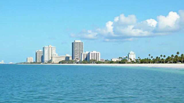 Amazing Clearwater Beach Skyline at Clearwater in Florida United States.. Outdoor Island.
