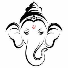 Vector Illustration of Ganesh God 