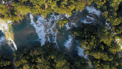 small waterfall in the forest