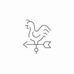 weather vane icon icon sign vector