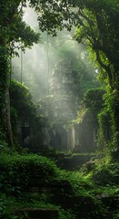 Fototapeta premium Emerald Embrace of Time