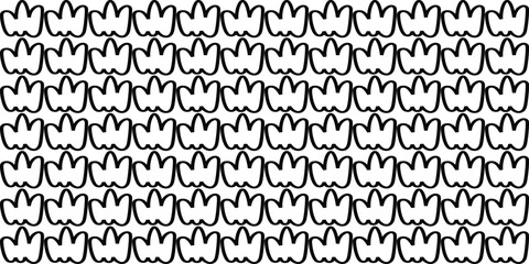 seamless pattern with numbers Seamless pattern of black and white wavy lines on a white background
