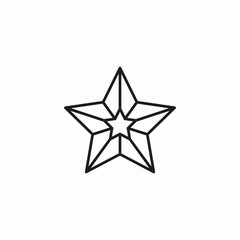 geometric star icon sign vector
