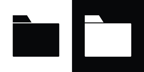 Folder icon. The black silhouette vector