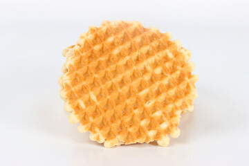 Belgian waffle on a white background