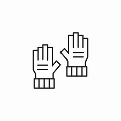 protective work gloves icon sign vector