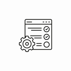 project settings checklist icon sign vector
