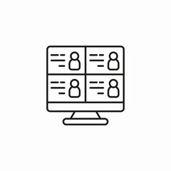 video conference meeting icon sign vector