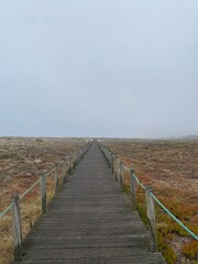 Fototapeta premium Wooden boardwalk on the beach