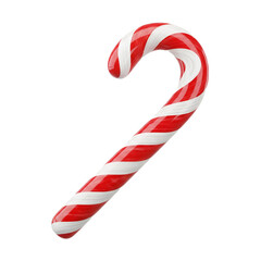 Fototapeta premium 3D Render Candy Cane – Red and White Striped Sweet