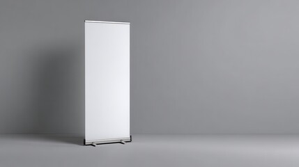 Beautiful photo of roll-up banner mockup with a clean background.
