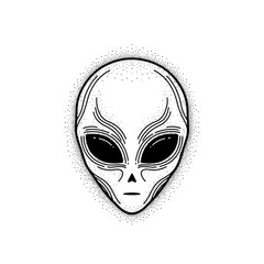 Detailed Alien Head with Dotted Texture