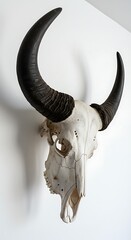 Fototapeta premium Whispers of the Wild: A Gaur Skull Study