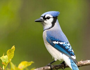 Obraz premium Blue jay perched on a branch (1)