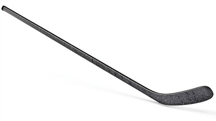 Naklejka premium 3D realistic rendering of ice hockey stick with carbon fiber texture, detailed grip and blade design, Modern isolated on white background