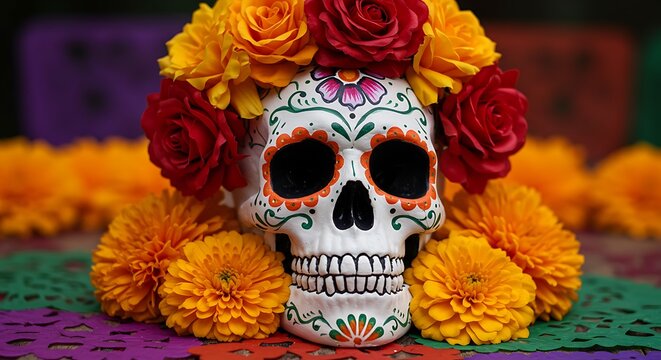 Sugar Skull's Bloom - Powered by Adobe