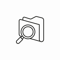 folder with magnifying glass icon sign vector