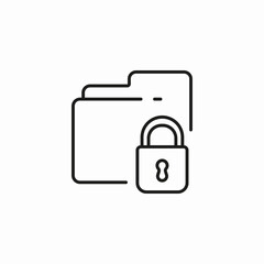 locked folder icon icon sign vector