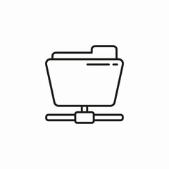 network shared folder icon sign vector