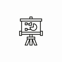 presentation screen chart icon sign vector