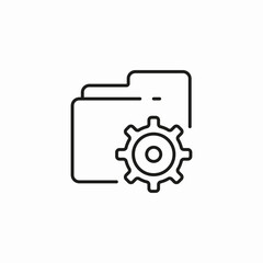 settings folder icon icon sign vector