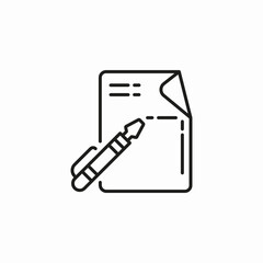 signing document file icon sign vector
