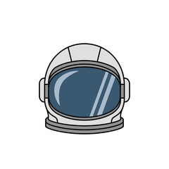 Cartoon Illustration of an Astronaut Helmet