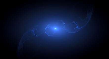 Bright Blue Light Flare Effect.