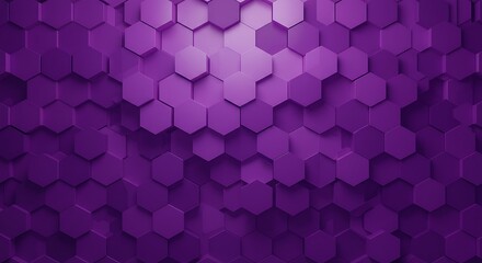 Abstract Purple Hexagonal Geometric Background.