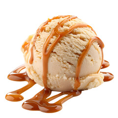Caramel pecan ice cream desser