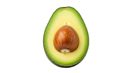 avocado half unveiling natures creamy goodness, a vibrant green jewel