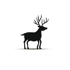 deer silhouette vector design with a white background