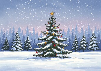 Fototapeta premium Winter's Silent Sparkle