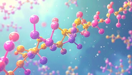 Colorful molecular structure