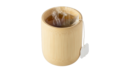 bamboo teacup tranquility in every sip, natural zen moment