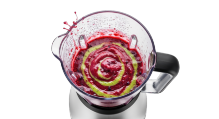 blend of summer berries and kiwi a vibrant, healthy smoothie in a highspeed blender