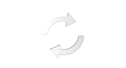 Circular Refresh/Reload Icon &mdash; Light Grey Rotating Arrows Symbolizing Sync, Refresh, Reload and Update Actions for Applications and Web Interfaces