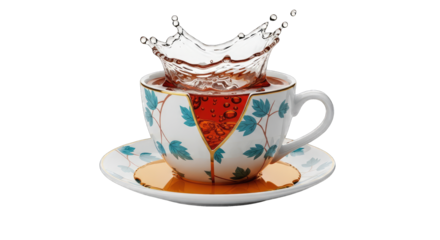 broken teacup, spilled tea a moment of imperfect grace