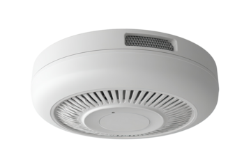 White round smoke detector