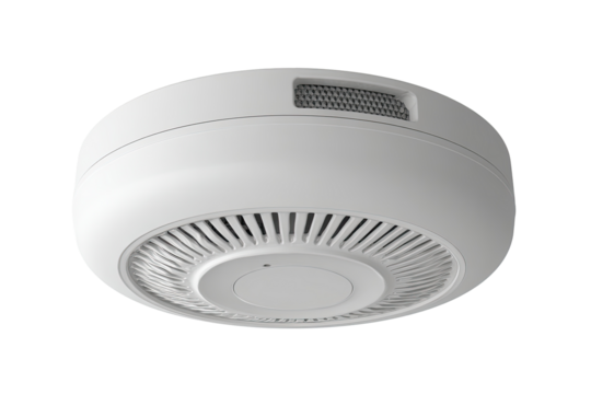 White round smoke detector