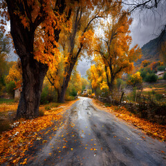 Obraz premium Peak autumn colors 