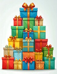 Gift boxes pyramid