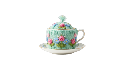 cozy knitted teacup cozy a charming floral tea time delight