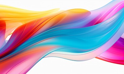 Fototapeta premium Fluid Abstract 3D Splash in Vivid Multicolor
