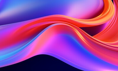 Naklejka premium Fluid Abstract 3D Splash in Vivid Multicolor