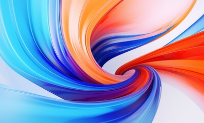 Fluid Abstract 3D Splash in Vivid Multicolor. Colorful liquid splash creating a dynamic wave effect in bright tones